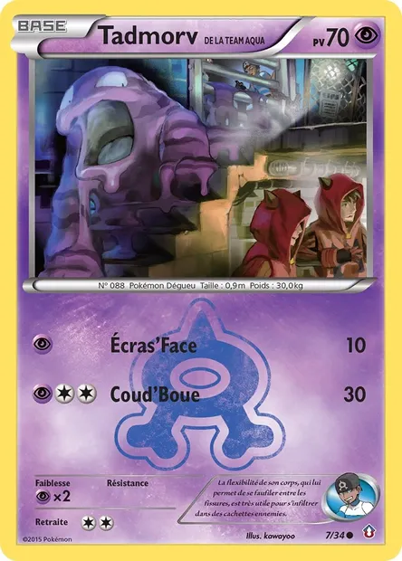 Tadmorv de la Team Aqua, carte Pokémon DCR 7 — extension Double Danger