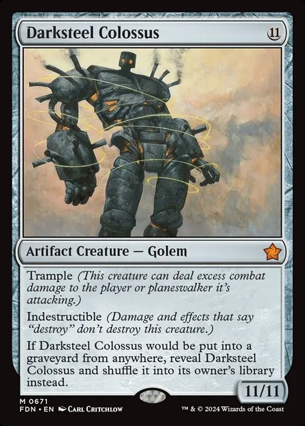 Darksteel Colossus, Magic card FDN 671 — Foundations set