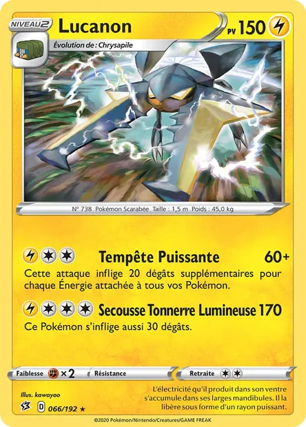 Lucanon, carte Pokémon RCL 66 — extension Clash des Rebelles