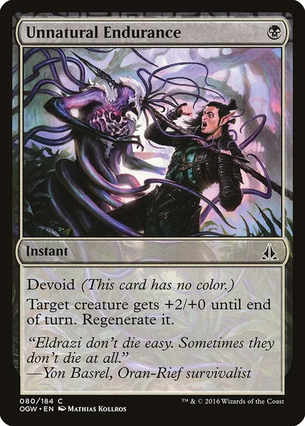 Unnatural Endurance, Magic card OGW 80 — Oath of the Gatewatch set