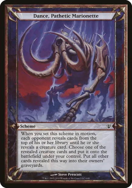 Dance, Pathetic Marionette, Magic card OARC 6★ — Archenemy Schemes set