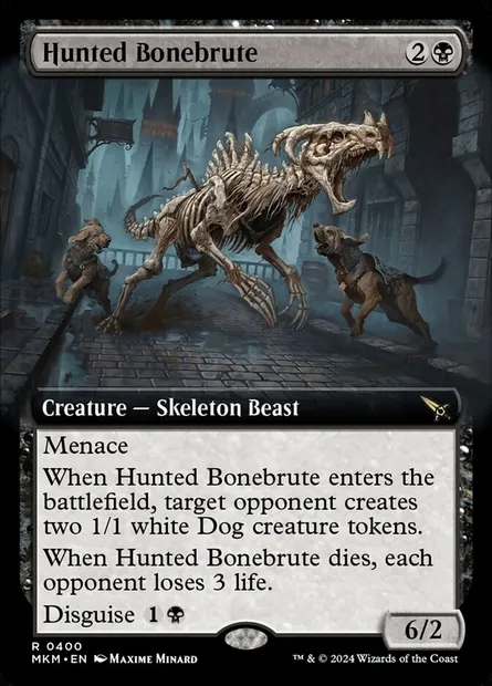 Hunted Bonebrute, Magic card MKM 400 — Murders at Karlov Manor set