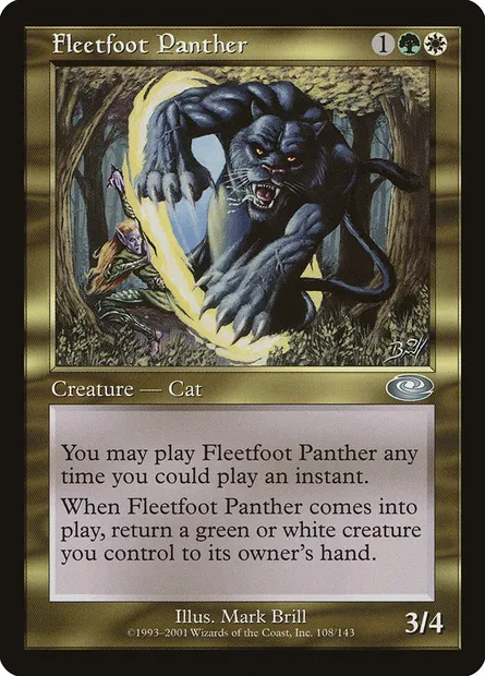 Fleetfoot Panther, Magic card PLS 108 — Planeshift set