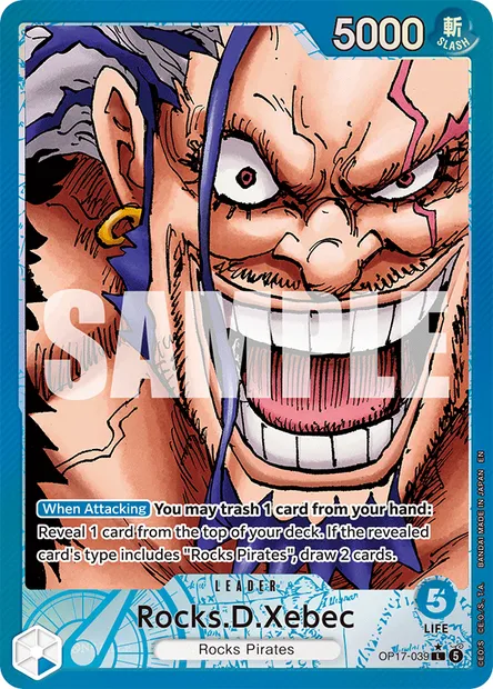 Rocks.D.Xebec, One Piece card OP17-039 — THE WORLD’S STRONGEST WARRIORS set