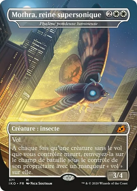 Phalène pondeuse lumineuse, carte Magic IKO 371 — extension Ikoria: Lair of Behemoths