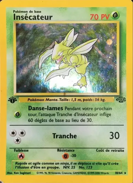Insécateur, carte Pokémon JU 10 — extension Jungle