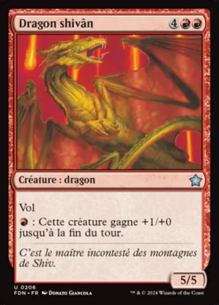 Dragon shivân, carte Magic FDN 206 — extension Foundations