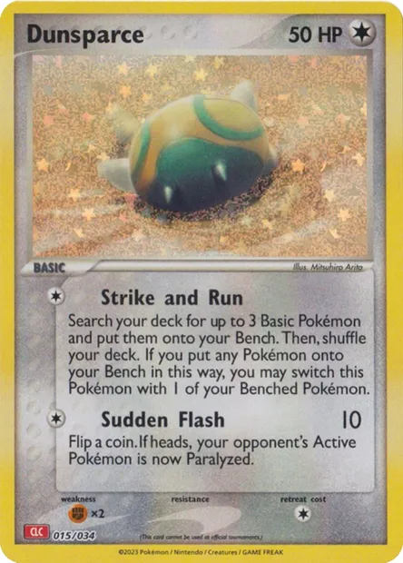 Dunsparce, Pokémon card CLC 015 — Pokémon TCG Classic: Charizard & Ho-Oh ex Deck set