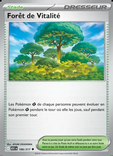 Forêt de Vitalité, carte Pokémon ASC 188 — extension Héros Transcendants