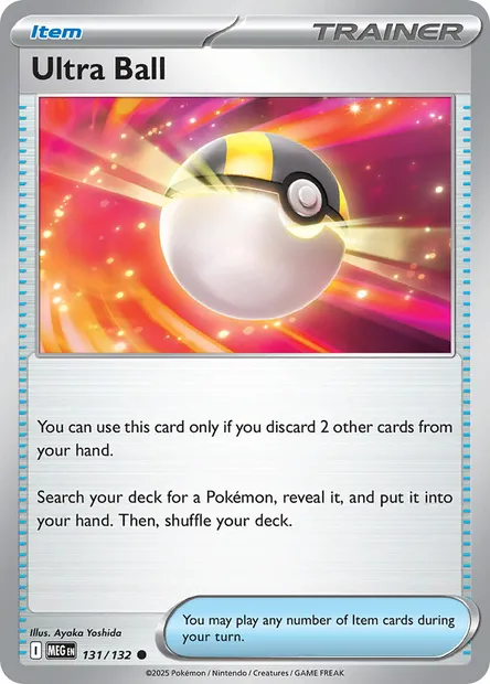Ultra Ball, Pokémon card MEG 131 — Mega Evolution set