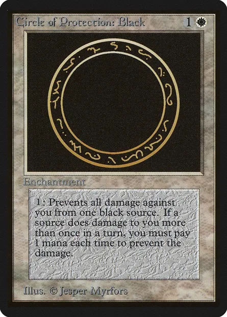 Circle of Protection: Black, Magic card LEB 10 — Limited Edition Beta set
