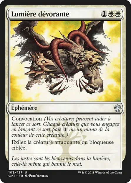 Lumière dévorante, carte Magic GK1 103 — extension GRN Guild Kit