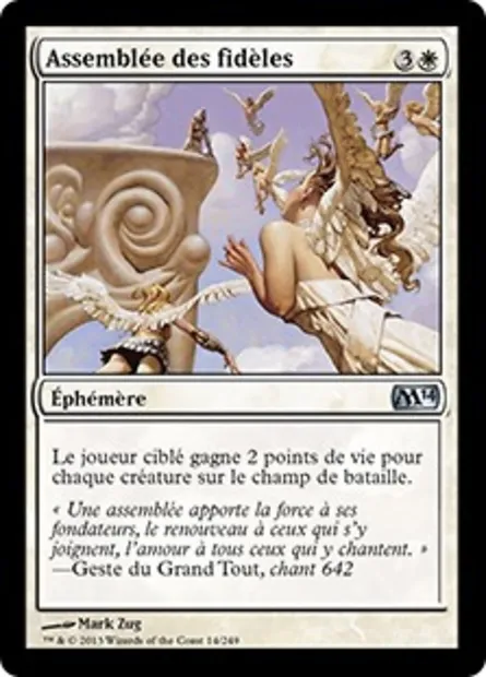 Assemblée des fidèles, carte Magic M14 14 — extension Magic 2014
