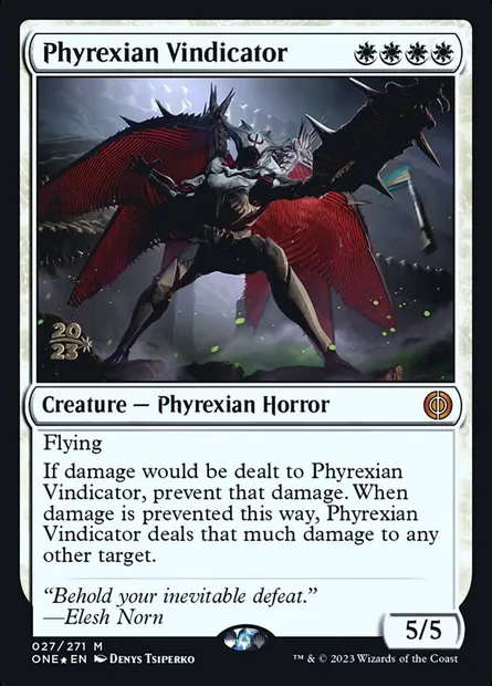 Phyrexian Vindicator, Magic card PONE 27s — Phyrexia: All Will Be One Promos set