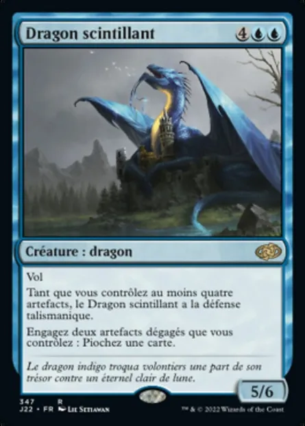 Dragon scintillant, carte Magic J22 347 — extension Jumpstart 2022