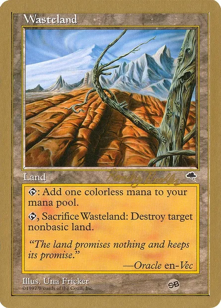 Terres dévastées, carte Magic WC98 rb330sb — extension World Championship Decks 1998