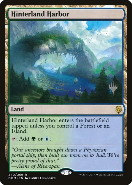 Hinterland Harbor, Magic card PDOM 240p — Dominaria Promos set