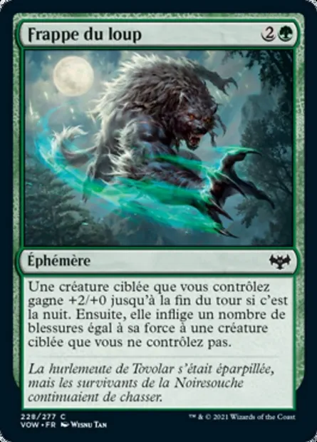 Frappe du loup, carte Magic VOW 228 — extension Innistrad : noce écarlate