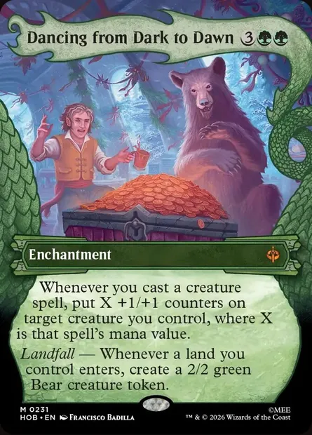 Dancing from Dark to Dawn, Magic card HOB 231 — The Hobbit set