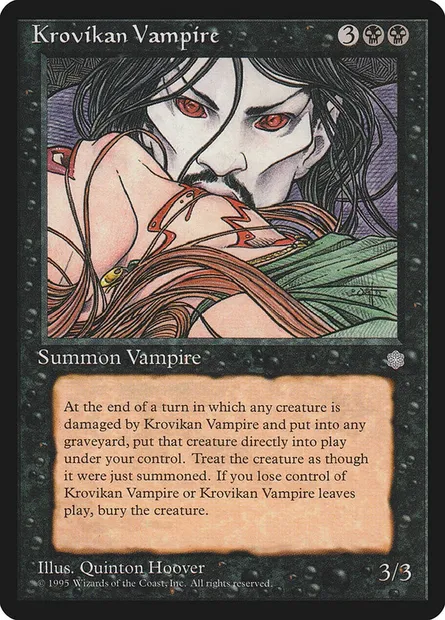 Krovikan Vampire, Magic card ICE 141 — Ice Age set