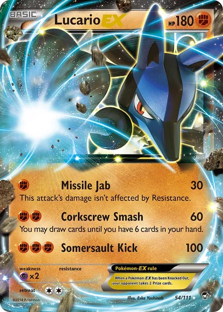 Lucario EX, Pokémon card FFI 54 — Furious Fists set