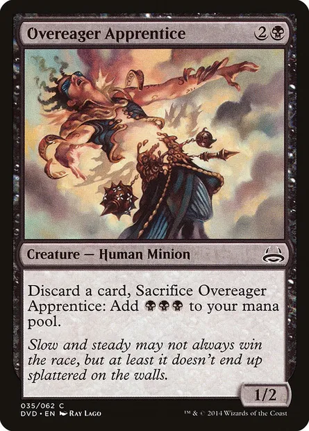 Apprenti trop impatient, carte Magic DVD 35 — extension Duel Decks Anthology: Divine vs. Demonic