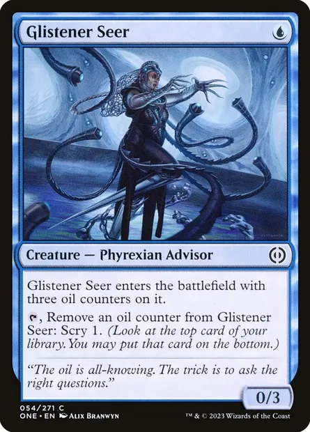 Glistener Seer, Magic card ONE 54 — Phyrexia: All Will Be One set