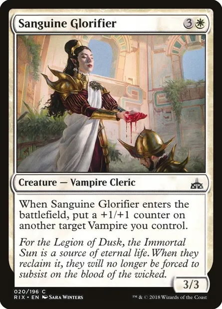 Sanguine Glorifier, Magic card RIX 20 — Rivals of Ixalan set
