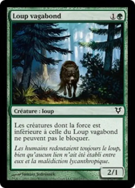 Loup vagabond, carte Magic AVR 202 — extension Avacyn ressuscitée