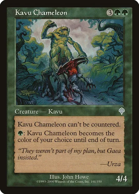 Kavu Chameleon, Magic card INV 191 — Invasion set