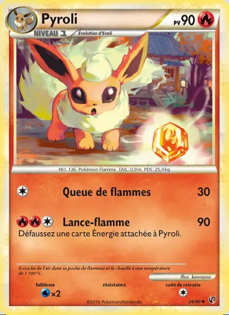 Pyroli, carte Pokémon UD 26 — extension Indomptable