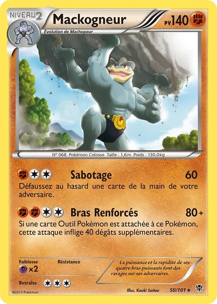 Mackogneur, carte Pokémon PLB 50 — extension Explosion Plasma