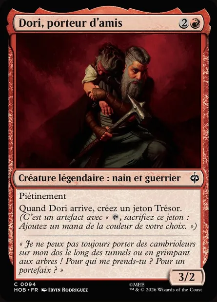 Dori, porteur d'amis, carte Magic HOB 94 — extension The Hobbit