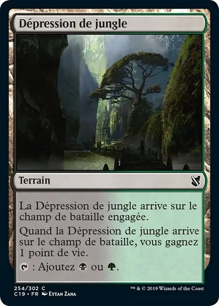 Dépression de jungle, carte Magic C19 254 — extension Commander 2019