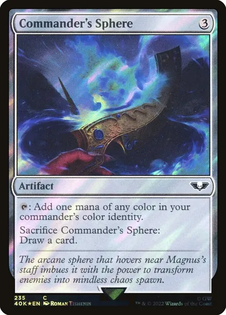 Sphère du commandant, carte Magic 40K 235★ — extension Warhammer 40,000 Commander