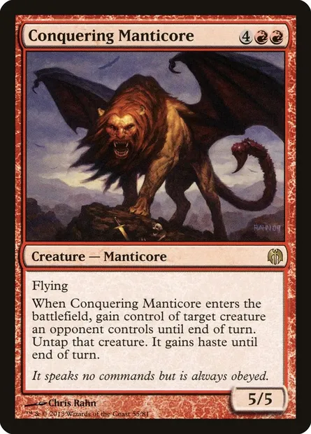 Conquering Manticore, Magic card DDL 55 — Duel Decks: Heroes vs. Monsters set