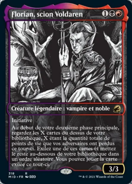 Florian, scion Voldaren, carte Magic MID 318 — extension Innistrad : chasse de minuit