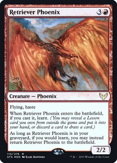 Retriever Phoenix, Magic card PSTX 113s — Strixhaven: School of Mages Promos set