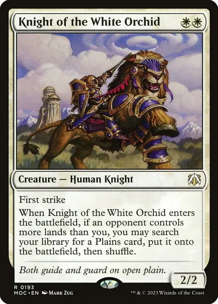 Knight of the White Orchid, Magic card MOC 193 — March of the Machine Commander set