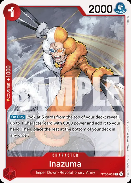 Inazuma, One Piece card ST30-002 — Luffy & Ace set