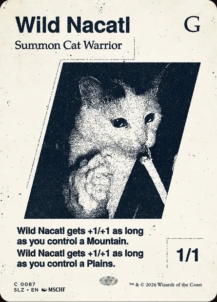 Wild Nacatl, Magic card SLZ 87 — The Zeta Set set