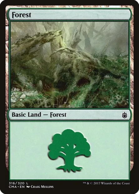 Forêt, carte Magic CMA 316 — extension Commander Anthology