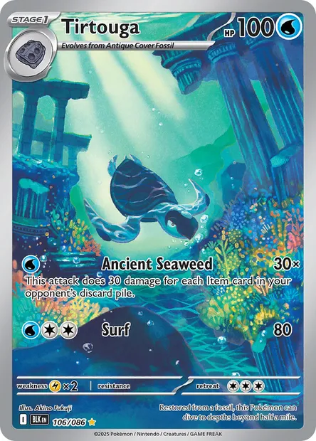 Tirtouga, Pokémon card BLK 106 — Black Bolt set