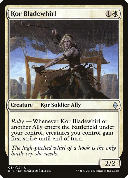 Kor Bladewhirl, Magic card BFZ 34 — Battle for Zendikar set