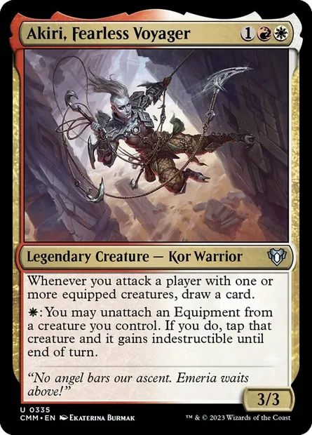 Akiri, pérégrine intrépide, carte Magic CMM 335 — extension Commander Masters