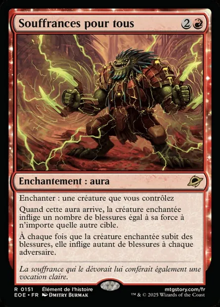 Souffrances pour tous, carte Magic EOE 151 — extension Edge of Eternities