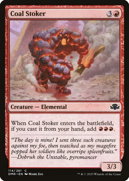 Coal Stoker, Magic card DMR 114 — Dominaria Remastered set