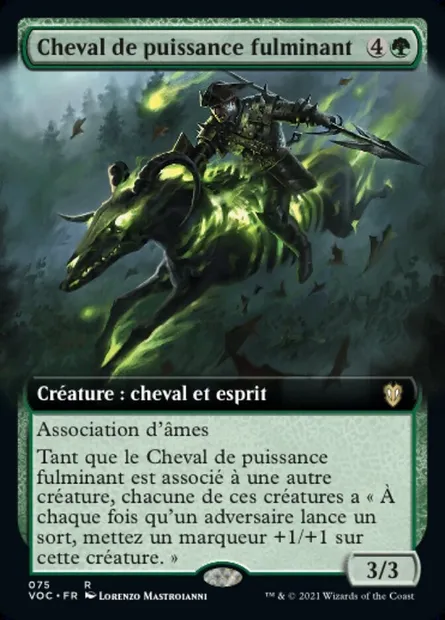 Cheval de puissance fulminant, carte Magic VOC 75 — extension Crimson Vow Commander