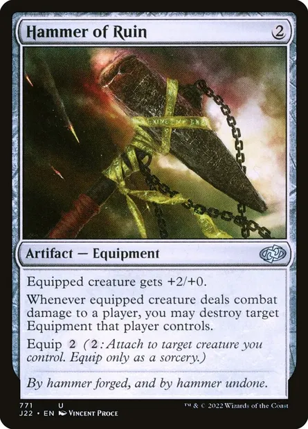 Hammer of Ruin, Magic card J22 771 — Jumpstart 2022 set