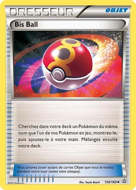 Bis Ball, carte Pokémon PRC 136 — extension Primo-Choc